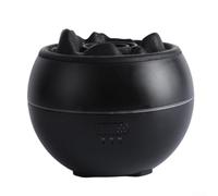Humidificateur aux arômes vivants en forme de flamme vacillante qui fournit une quantité suffisante d'humidité à un volume de 360 ml (noir avec fissures)