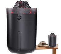Humidificateur Avec Effet Flamme Volcanique,Diffuseur Silencieux Coloré De Capacité 330ml - Humidificateur De Bureau Personnel À Flamme - Chargement USB Type-C Pour Chambre Salon Studio Yoga Bureau Ma