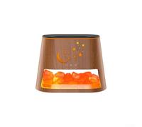 Humidificateur avec lampe en pierre de sel et effet flamme, avec fonction minuterie et technologie de brume silencieuse pour la purification de l'air