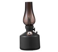 Humidificateur avec lumière, humidificateur à lampe à huile vintage de chevet de 280 ml, diffuseur silencieux 2 réglages brume pour chambre coucher, salon, bureau, gris, avec diffuseur d'hui