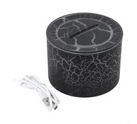 Humidificateur avec réservoir d'eau de 160 ml et effet de flamme dégradée avec diffuseur d'huiles essentielles et protection contre les pannes de courant (fissuré)