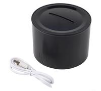 Humidificateur avec réservoir d'eau de 160 ml et effet de flamme dégradée avec diffuseur d'huiles essentielles et protection contre les pannes de courant (noir)