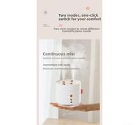 Humidificateur compact de 800 ml conçu pour le bureau, la chambre à coucher, le dortoir avec technologie de brume économe en énergie et veilleuse douce (blanc)