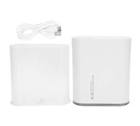 Humidificateur d’air rechargeable par USB de 1 L avec double buse de pulvérisation, humidificateur à brume avec lumière nocturne pour la maison, le bureau et la chambre, batterie (Blanche)