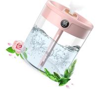 humidificateur d'air 2L Rose Mute USB Night Lamp Function Dual Spray Digital Display Air Vaporizer for Home (Humidificateur d'air 2L Rose Mute USB Night Lamp Function (Lampe de nuit USB))