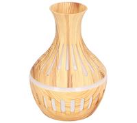 Humidificateur d'air 300 ml avec vibration 2,4 MHz, diffuseur d'arômes, 7 couleurs, LED grain de bois, avec câble d'alimentation USB pour le salon