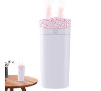 Humidificateur d'air, diffuseur de bureau Volcano rechargeable, purificateur d'air multifonctionnel, 7,6 x 7,6 x 17 cm, faible bruit, idéal pour la chambre, l'hiver et l'intérieur