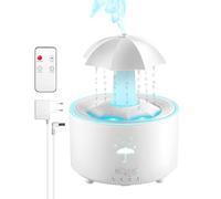 Humidificateur d'air pour chambre à coucher, 300 ml, diffuseur d'arômes, gouttes de pluie, 7 couleurs, LED, diffuseur d'huile parfumée pour bureau, chambre à coucher, voiture, bureau