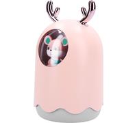 Humidificateur d'ambiance de bureau Forme muette Diffuseur d'arômes alimenté par USB avec 2 modes de pulvérisation Rose
