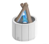 Humidificateur d'arôme Campfire Flamme 150 ml | Diffuseur de vapeur froide avec éclairage de nuit, diffuseur d'huiles essentielles en imitation bois pour chambre à coucher