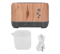 Humidificateur d'arôme de flamme de 200ml, diffuseur d'aromathérapie d'huile essentielle creuse alimenté par USB avec lumière de flamme pour le bureau et la maison