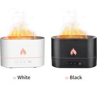 humidificateur de brume à flamme de simulation 250mL Lumière de nuit silencieuse Diffuseur d'aromathérapie de bureau Humidificateur USB pour la maison, le bureau, la chambre à coucher, la chambre de b