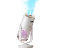 Humidificateur de bureau avec double bec, écran numérique et réservoir 320 ml, purificateur d'air domestique, pour maison, salle de bain, crèche, bureau, voiture, voyage, hiver, étude