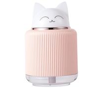 Humidificateur de bureau, Mini USB Humidificateur 300 ml Cat Forme avec lumière de nuit LED 3.7x5.6 (style 2) Mignon