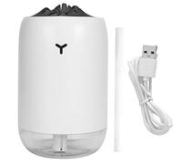Humidificateur de bureau USB 260 ml, mini diffuseur d’air avec veilleuse, humidificateur à brume silencieux pour la maison et le bureau, diffuseur d’eau portable à deux modes de (Blanche)