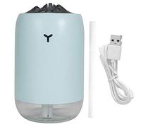 Humidificateur de bureau USB 260 ml, mini diffuseur d’air avec veilleuse, humidificateur à brume silencieux pour la maison et le bureau, diffuseur d’eau portable à deux modes de (Bleue)