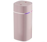 Humidificateur de bureau USB-C, grande capacité de 600 ml, humidificateur d'air silencieux avec deux buses, sortie de brume de 75 à 80 ml/h, pour la maison, le bureau et la nuit (rose)