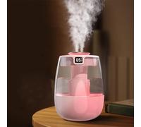 Humidificateur De Bureau Usb - Humidificateur Compact Pour Chambre À Coucher Avec Grand Jet De Brume, Indicateur D'humidité Et Veilleuse, Idéal Pour Les Petits Espaces De La Maison (Pink)