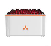 Humidificateur de chambre avec effet de flamme simulée, grand diffuseur d'arômes pour huiles essentielles, humidificateur silencieux pour la maison, le bureau, table de chevet, compact (blanc)