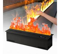 Humidificateur de cheminée électrique avec flamme 3D, panneau ultra-fin, application et télécommande pour décoration de la maison et hydratation de l'air