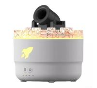 Humidificateur de fissures volcaniques à 7 couleurs avec fonction diffuseur d'arômes et minuterie d'arrêt automatique pour la maison, le bureau, les voyages (blanc)