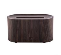 Humidificateur de flamme 130 ml, diffuseur d'arômes 3D pour chambre à coucher, humidificateur d'air alimenté par USB avec lumières LED 7 couleurs, faible bruit < 36 dB, matériau ABS + PP (marron foncé