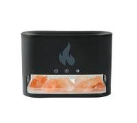 Humidificateur de flamme avec arrêt automatique, fonctionnement silencieux de 25 dB et 4 options de lumière de couleur (noir)