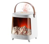 Humidificateur de Flamme - Diffuseur d'Air Flamme Lumineux 7 Couleurs,Appareil d'Aromathérapie Intelligent 200ml Ultra Silencieuse avec Minuterie | Pour Comptoir Bureau Chambre à Coucher
