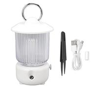 Humidificateur de lampe à kérosène 260 ml 5 V 1 A gradation progressive 2 niveaux mode de pulvérisation USB charge veilleuse humidificateur pour bureau (blanc)