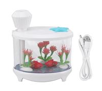 humidificateur de paysage, modélisation d'aquarium, mini humidificateur USB avec diffuseur d'huiles essentielles, humidificateur d'aromathérapie ultra sonore à faible bruit pour (Blanche)
