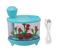 humidificateur de paysage, modélisation d'aquarium, mini humidificateur USB avec diffuseur d'huiles essentielles, humidificateur d'aromathérapie ultra sonore à faible bruit pour (Bleue)