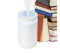 Humidificateur de table éclairé avec LED - Deux vitesses - 250 ml - Avec alimentation secteur - Pour bureau, yoga, voyage, salon et hôtel