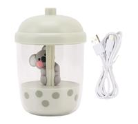 Humidificateur de tasse de thé au lait, humidificateur de bureau USB à haute sortie de brume, mini portable avec 7 lumières LED de couleur, conception de perles caramel pour la (Matcha)