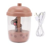 Humidificateur de tasse de thé au lait, humidificateur de bureau USB à haute sortie de brume, mini portable avec 7 lumières LED de couleur, conception de perles caramel pour la (Caramel)