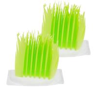 Humidificateur de Terrarium pour Reptiles, Boîte Tortue 2 Pièces Vert | PVC et Tissu, Décor de Vivarium, pour Magasin Animalier et Aménagement de Reptile