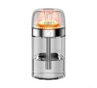 Humidificateur de voiture 300 ml pour voiture et bureau avec diffuseur d'arômes et veilleuse, technologie de brume silencieuse pour véhicule et pièce (blanc)