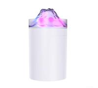 Humidificateur diffuseur alimenté par USB 200 ml avec lumière LED colorée, fonctionnement silencieux pour chambre, salon et voiture (blanc)