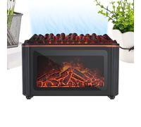 Humidificateur d'incendie - Diffuseur d'huile ultrasonique silencieux de 160 ml avec 7 effets de couleur de flamme, dispositif d'aromathérapie et d'humidification pour la maison et le bureau, accessoi