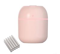 Humidificateur d'intérieur USB avec grand rayon de pulvérisation et 10 cotons-tiges, parfait pour créer un environnement confortable (rose)