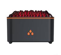 Humidificateur domestique avec diffusion d'arômes et simulation de flamme, offrant un fonctionnement silencieux et une brume réglable pour chambre à coucher (noir)