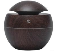Humidificateur en bois de 130 ml, diffuseur d'air de bureau USB silencieux avec lumière LED douce, sortie de brume réglable pour salon, étude, crèche (C)