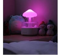 Humidificateur en Forme de Nuage de Pluie, Diffuseur d'Huiles Essentielles, Veilleuse Champignon, 7 Couleurs Odipie