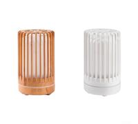 Humidificateur esthétique pour cage à oiseaux avec alimentation USB pratique, éclairage chaud et fonction de distribution d'arômes (bois clair - lampe chaude)