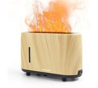 PRIXTON Humidificateur d'air à effet flamme Essence, Diffuseur d'arômes et d'huiles essentielles, 240ml, Minuteur, 7 couleurs, Ultrasilencieux, Aromathérapie, Simulateur de cheminée, Arrêt automatique