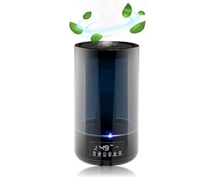 Humidificateur et diffuseur d'arômes Grundig 4,3 L - Diffuseur d'huiles essentielles - Humidificateur avec hygromètre et minuterie - Pièces de 15 à 35 m2 - avec veilleuse - Noir