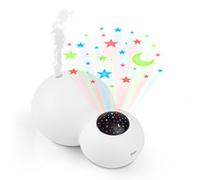 Alecto Humidificateur Baby BC-21, projecteur étoilé, ultrasonique, arrêt automatique, Blanc