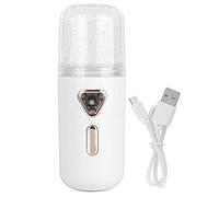 Humidificateur Facial Mini Portable Nano Atomisation USB Charge Pulvérisateur de Brume pour le Visage Réservoir d'eau de 30 ml pour l'hydratation de la peau sèche Voyage (Blanche)