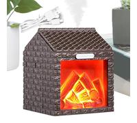 Humidificateur Nébuliseur,Cheminée Aromathérapie Humidificateur Diffuseur | Brume De Refroidissement Rechargeable USB Brume De Refroidissement Décoration De La Maison Pour Chambre Dormir Table De
