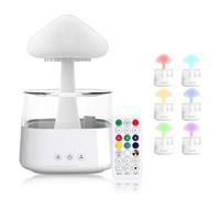 Humidificateur Nuage de Pluie, 450ML Rain-Cloud humidificateur avec 7 lumières LED de Couleur pour Maison, Bureau, Chambre, la Relaxation, Dormir (Blanc)