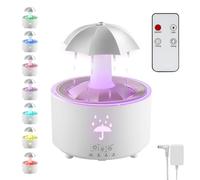 Humidificateur parapluie avec sons de pluie et lampe champignon de 7 couleurs - Nuage diffuseur d'huile 350 ml